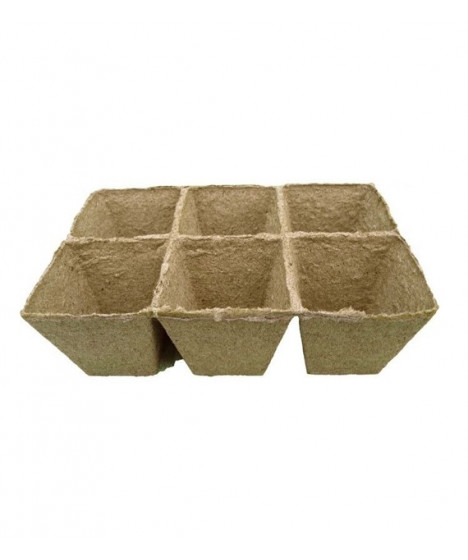 WIELODONICZKA TORFOWA 6*6*6CM 6SZT - 1 - doniczka z odkwaszonego substratu torfowego  wymiary 1-go kubełka: 6x6xh6 cm  idealna