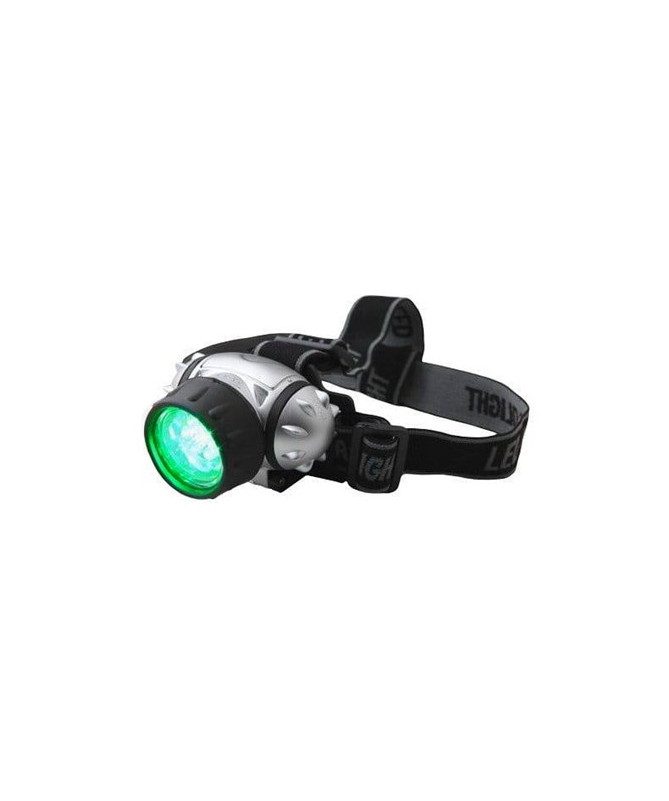 HEAD FLASHLIGHT FOR PLANT OBSERVATION AT NIGHT GREEN