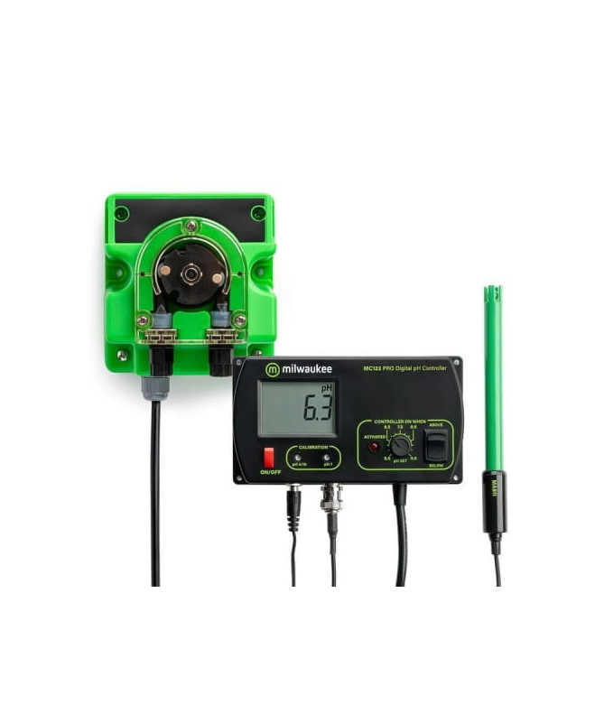Electronic pH monitor with pump + alarm Milwaukee
