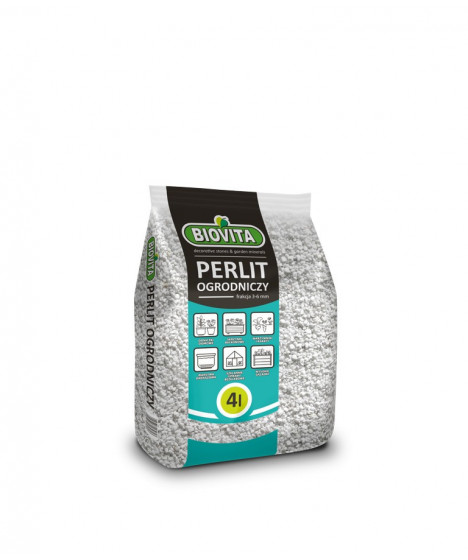 Biovita PERLIT 4L - 1 - quantity : 10 liter soil additive or substrate for hydroponic growing absorbs and stores water s