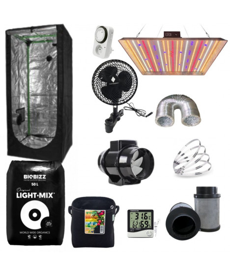 Zestaw Growbox HG 80x80x180, GOAT 320W - 4 rośliny - 1 - Kompletne sety uprawowe