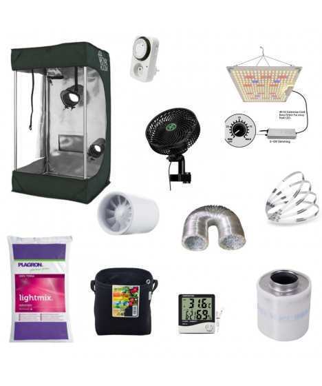 Growbox-Set günstig HG 50x50x140, GOAT 100W - 1-4 Pflanzen - 1