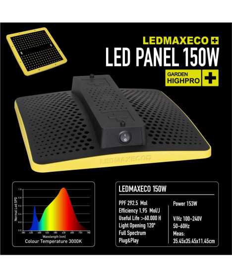 LEDMAX ECO 150W - LED-LAMPE, VOLLES LICHT 3000K, max 80x80cm, SAMSUNG LEDS, FÜR PFLANZENBELEUCHTUNG, GARTEN HIGHPRO - 1