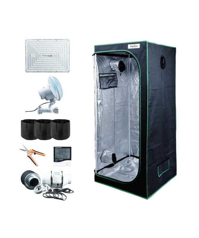 GOOD SET 80 - COMPLETE PLANTING SET - 80x80xh180cm, LED 200W + ESSENTIAL ACCESSORIES
