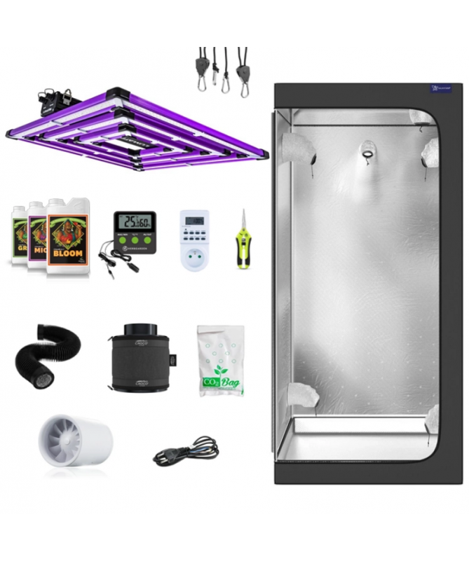 Growbox zestaw uprawowy Galaxyfarm Luna Lite 90x90x180cm + LED ATS 300W PRO + nawozy Growbox zestaw uprawowy Galaxyfarm Luna Lite 90x90x180cm + LED ATS 300W PRO + nawozy