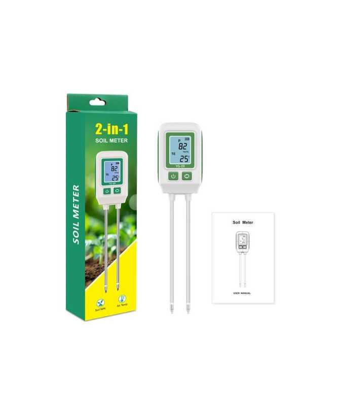 Miernik NPK do gleby – pomiar zawartości azotu (N), fosforu (P), potasu (K) oraz temperatury Miernik NPK do gleby – pomiar zawartości azotu (N), fosforu (P), potasu (K) oraz temperatury