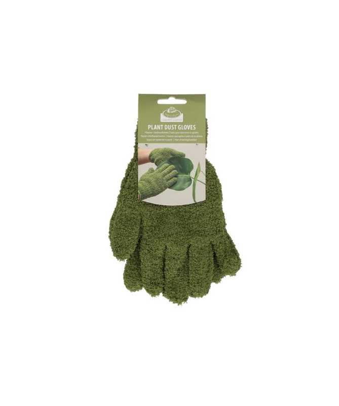 Green microfiber gloves for plant care | universal size M/L