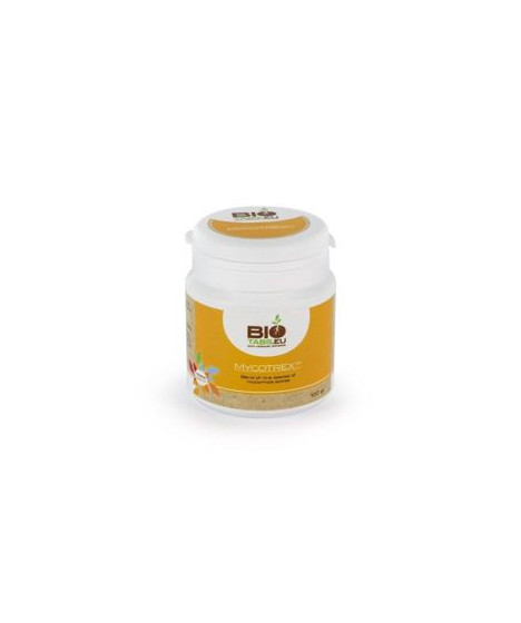 BIOTABS MYCOTREX 500GR - 1 - MYCOTREX to mieszanka 9 gatunków zarodników grzybów .Jednym z najważniejszych grzybów glebowych, kt