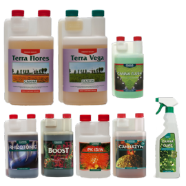Canna Terra Starter Kit for Growth and Flowering+ Canna Cure + Canna Flush for soil