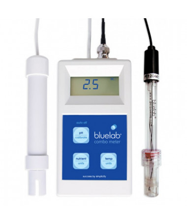 BLUELAB COMBO METER - 2 - Recommended pH range for plants grown in: - Solution(hydroponics) 5.5-6.3 pH - Soil 6.2-7.2 pH