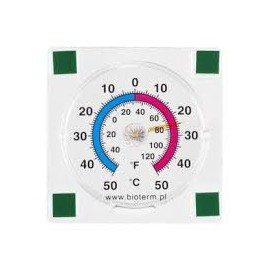 Thermometer und Hygrometer zum Aufkleben 90x90mm