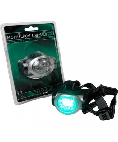 HEAD FLASHLIGHT FOR PLANT OBSERVATION AT NIGHT, 8 LED GREEN LIGHT - HORTILIGHT