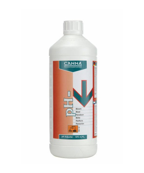 CANNA PH MINUS GROW 20% 1L - 1 - CANNA pH MINUS GROWTH, to rewolucyjny produkt, który skutecznie obniża poziom pH w roztworze o