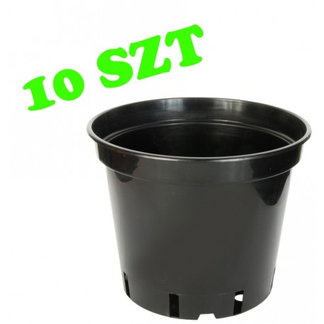 Set of 10pcs. Round plastic flower pot 14L