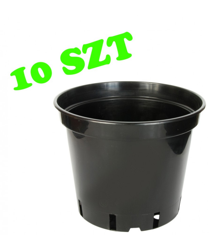 Set of 10pcs. Round plastic flower pot 14L