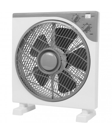 WENTYLATOR MIESZAJĄCY, BOX FAN CORNWALL ELECTRONICS, 230V, TRZY-BIEGOWY, Z OSCYLACJĄ, 50W, 40x40x13cm, fi-30cm