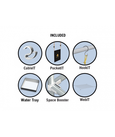 Growbox Secret Jardin Dark Street 120 R4.00 (120x120x198) - 5 - Dark Street 120 rev.4 (namiot, pomieszczenie do uprawy, GrowBox)