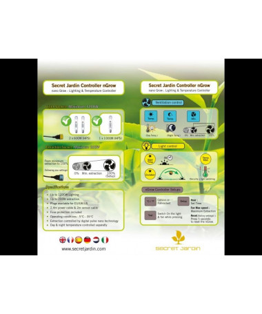 Secret Jardin Nano Grow - Light control, ventilation control - 5