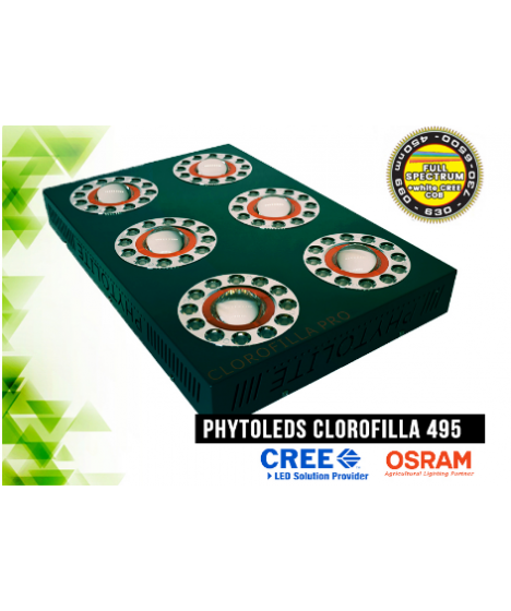 Phytolite Lampa LED Clorofilla 495W, LED CREE CXB3070 COB+LED Osram SSL80, do uprawy roślin