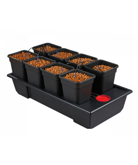 Wilma Smal Wide 8, Complete Hydroponic System, 8 pots 11l, 120x60xh20cm / 80l