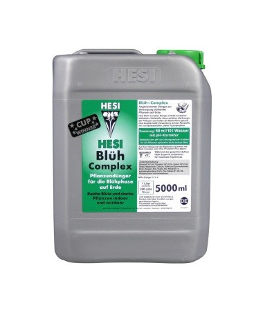 Hesi Bloom Complex 5l - Nawóz na fazę kwitnienia + witaminy i minerały - 1 - Hesi Bloom Complex zapewnia roślinom kwitnącym wszy