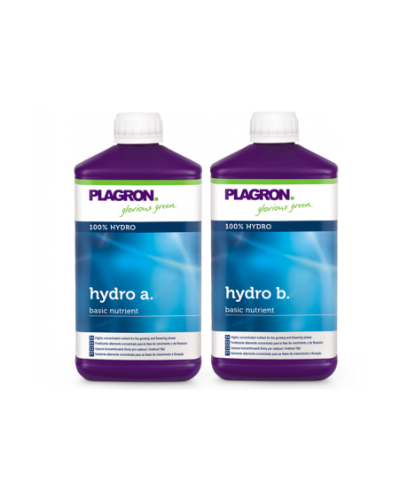 PLAGRON HYDRO A/B 2*1L - 1 - Dwuskładnikowy nawóz dla fazy wzrostu i kwitnieniaHydro A&amp;B to silnie stężony podstawowy nawóz 