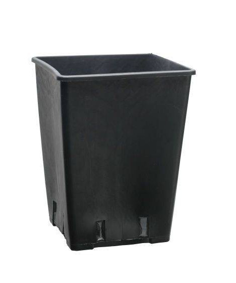 Doniczka plastikowa kwadratowa z rantem 20cm x 20cm x 27cm - 7l - 1 - Donica plastikowa kwadratowaWymiary:0.25l (70mm x 70mm x h
