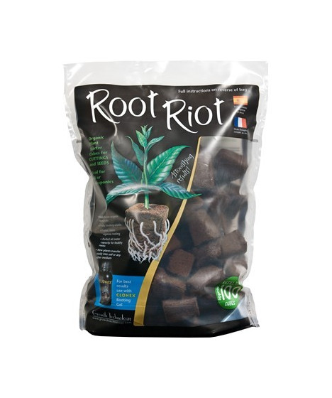 GROWTH TECHNOLOGY ROOT RIOT WYMIENNE KOSTKI 100SZT - 1 - Kostki do roślin innowacyjne rozwiązanie, które zapewni Twoim roślinom