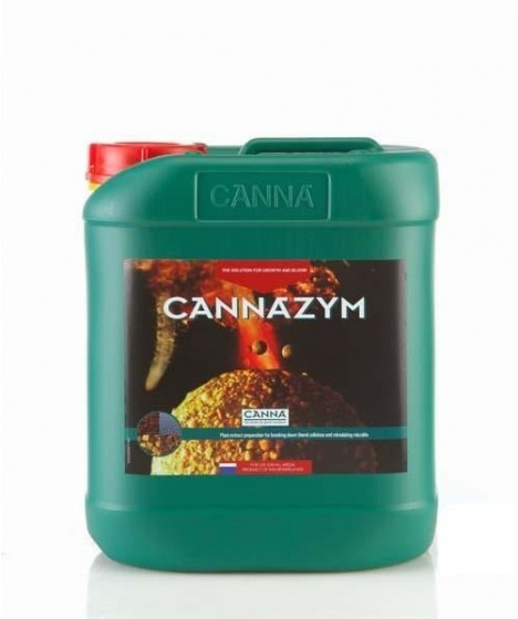 CANNA CANNAZYM 5L - 1 - CANNAZYM to rewolucyjny, roślinny eliksir, który znacząco przyspiesza proces rozkładu celulozy i pobudza