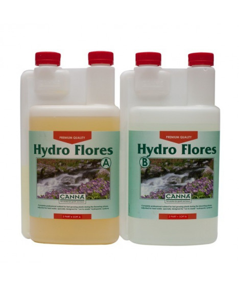 CANNA HYDRO FLORES A/B 2*1L - 1 - CANNA Hydro Flores to zaawansowany, profesjonalny suplement odżywczy, dedykowany dla roślin o 