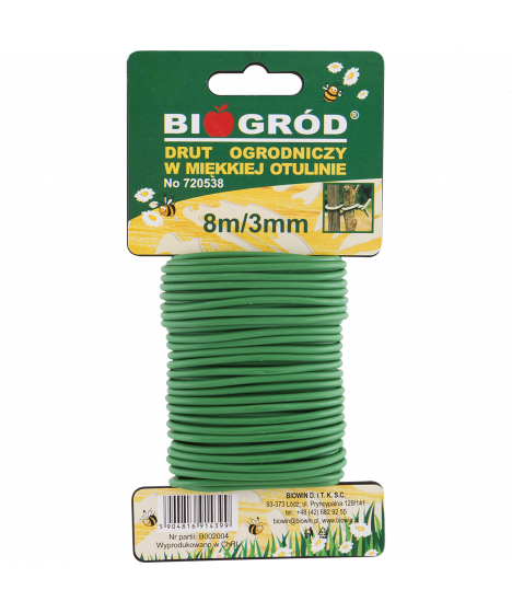 Gardening wire in soft sheath 8m x 3mm