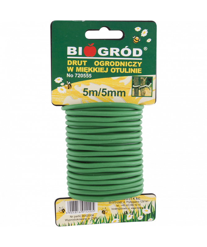 Gardening wire in soft sheath 5m x 5mm Gardening wire in soft sheath 5m x 5mm