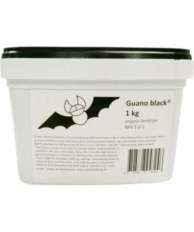 Guanokalong Black 1kg - 3 - Guano BLACK to prawdziwy 100% organiczny nawóz wytworzony ze sproszkowanych odchodów nietoperzy oraz