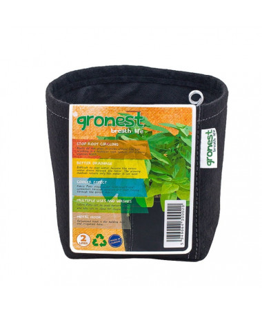 GRONEST 2L - DRYING, TWO LAYER, QUADRATE MATERIAL POND 12x12xh14cm