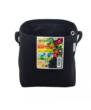 GRONEST 15L - ODDYCHAJĄCA, DWUWARSTWOWA, KWADRATOWA DONICZKA MATERIAŁOWA 24,5x24,5xh25cm, Z UCHWYTAMI - 1 - Korzenie roślin w do