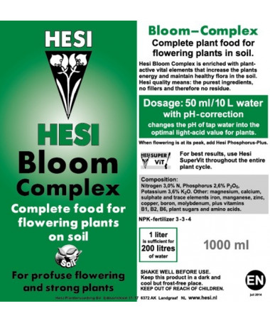 Hesi Bloom Complex 1l - Fertilizer for the flowering phase + vitamins and minerals - 2