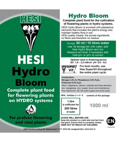Hesi Hydro Bloom 1l - Dünger für die Blütephase der Hydroponik - 2