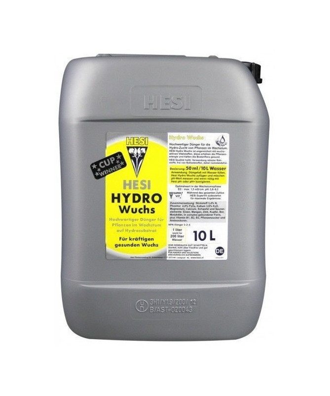 Hesi Hydro Growth 10l - Nawóz na fazę wzrostu hydroponika Hesi Hydro Growth 10l - Nawóz na fazę wzrostu hydroponika