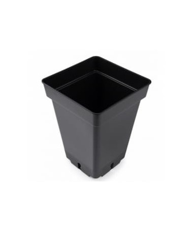 Plastic square pot 17.5cm x 17.5cm x 25cm - 6l