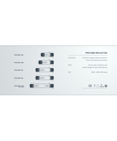 ODBŁYŚNIK WENTYLOWANY COOL TUBE GARDEN HIGHPRO PROTUBE / FI 150MM DŁ.40/62CM - 2 - Blacha odbłyskowa to perforowane aluminium o 