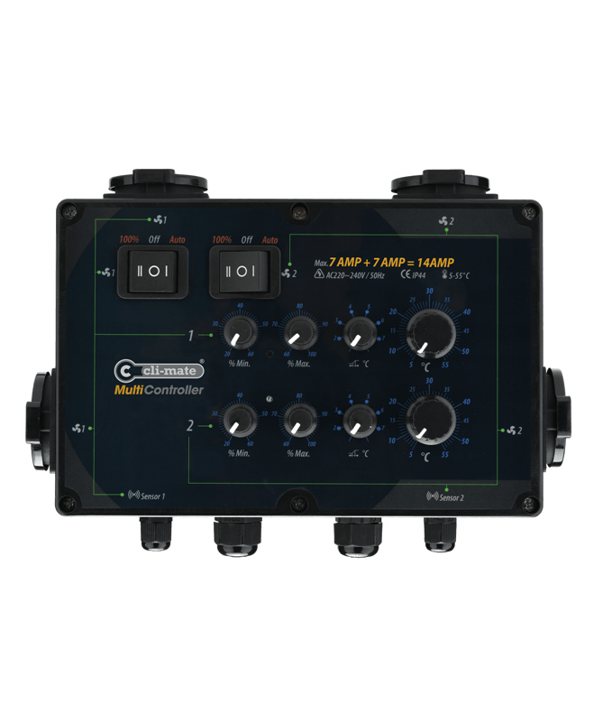 Cli-mate MC-12-12 2x12A climate controller - speed controller for 4 fans