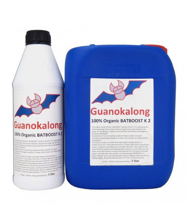 Guanokalong BATBOOST 5L - 3 - Organiczny stymulator kwitnienia w płynie BATBOOST zawiera 2% potasu. Jest to zbalansowana mieszan