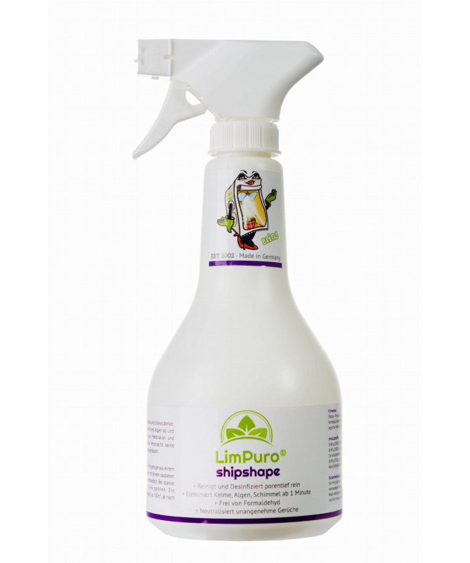 LIQUID, DISINFECTANT SPRAY FOR CLEANING CULTIVATION TENTS - SHIPSHAPE 500ML, FOR ALL SURFACES, LIMPURO