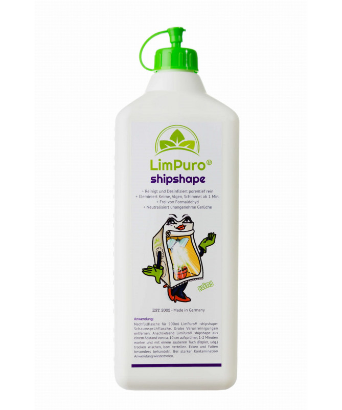 DISINFECTING LIQUID FOR CLEANING CULTIVATION TENTS - SHIPSHAPE 1L, FOR ALL SURFACES, LIMPURO