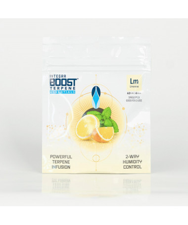 INTEGRA BOOST TERPENY LIMONENE 67G 62% - 2 - Włozyć saszetkę Integra Boost do pojemnika z suszem roślinnym. Umieścić papierek ws