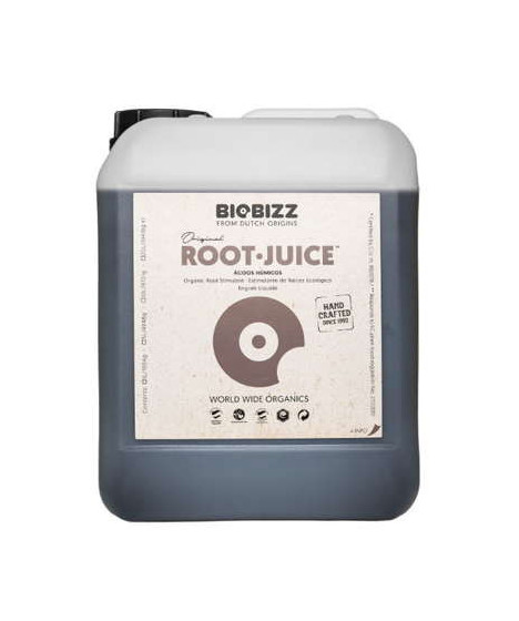 BioBizz Root Juice 5l - stymulator wzrostu korzeni - 1 - RootJuice jest w 100% roślinnym stymulatorem wzrostu korzeni. Pobudza s