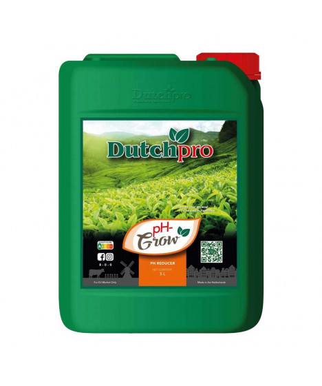 DUTCHPRO PH MINUS GROW 5L - 1 - Regulacja wartości pH klucz do zdrowego wzrostu roślinZadbaj o idealne warunki dla swoich rośli